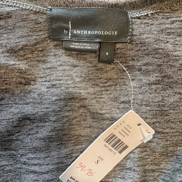 NWT Anthropologie Silver Gray Top Small - Picture 9 of 10